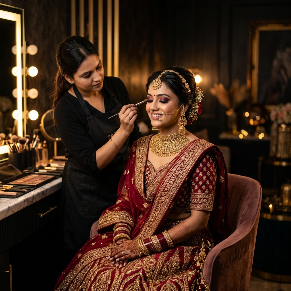 Bridal makeup at Lakme Salon