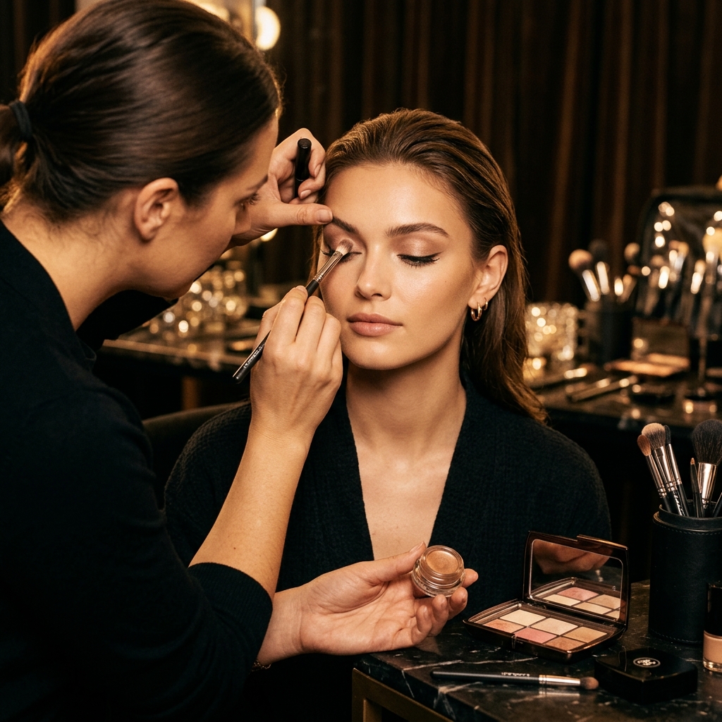 Professional makeup application